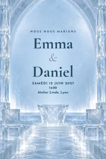 Invitation avec le modèle Vœux dans la glace