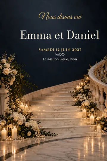Invitation avec le modèle Escalier de minuit