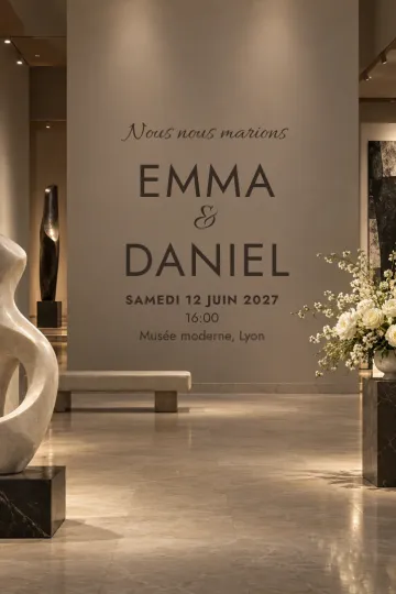 Invitation avec le modèle Musée après la fermeture