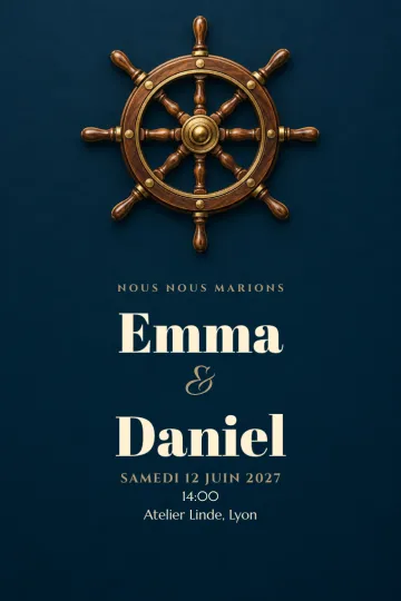 Invitation avec le modèle Notre cap