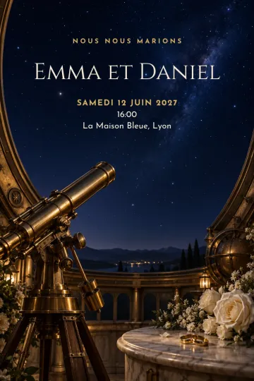 Invitation avec le modèle Vœux sous les étoiles