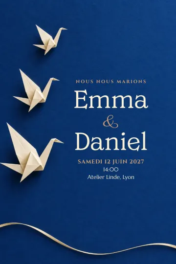 Invitation avec le modèle Envol des grues