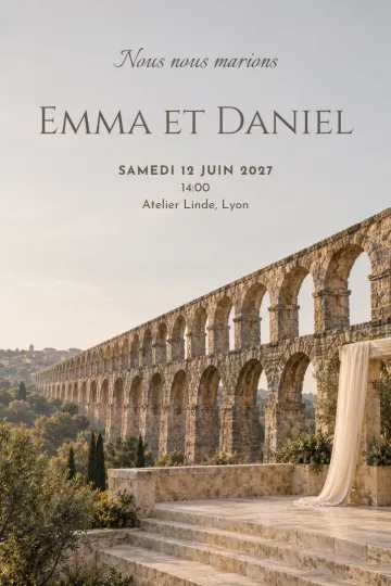 Invitation avec le modèle Vœux à l’aqueduc