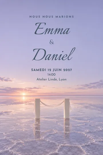 Invitation avec le modèle Vœux sur le sel